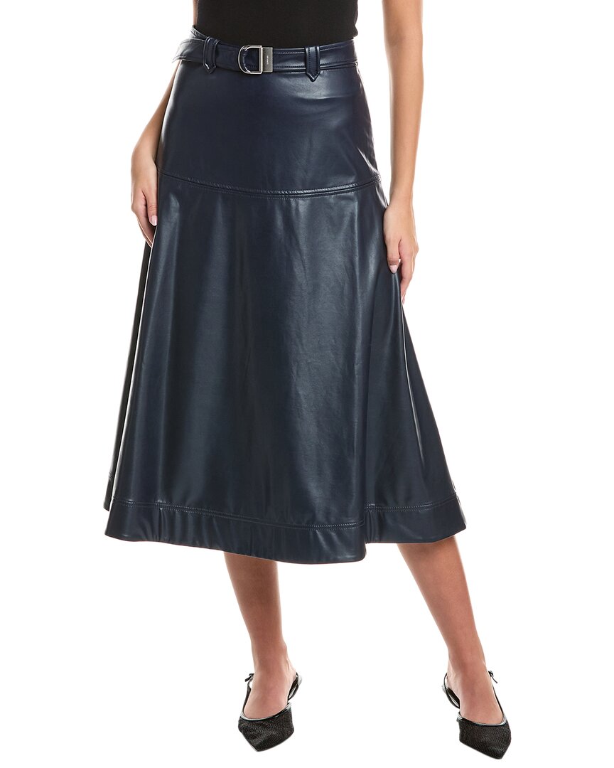 Simkhai Mayson Belted Midi Skirt In Blue