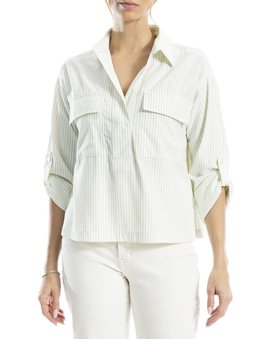 Max Studio Collared Blouse In White