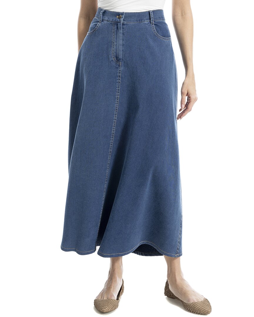 Max Studio A-line Maxi Skirt In Blue