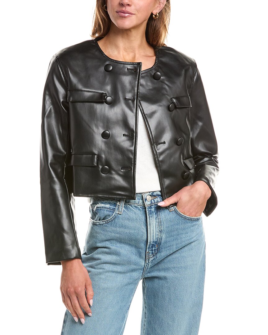 Reveriee Cropped Jacket In Black
