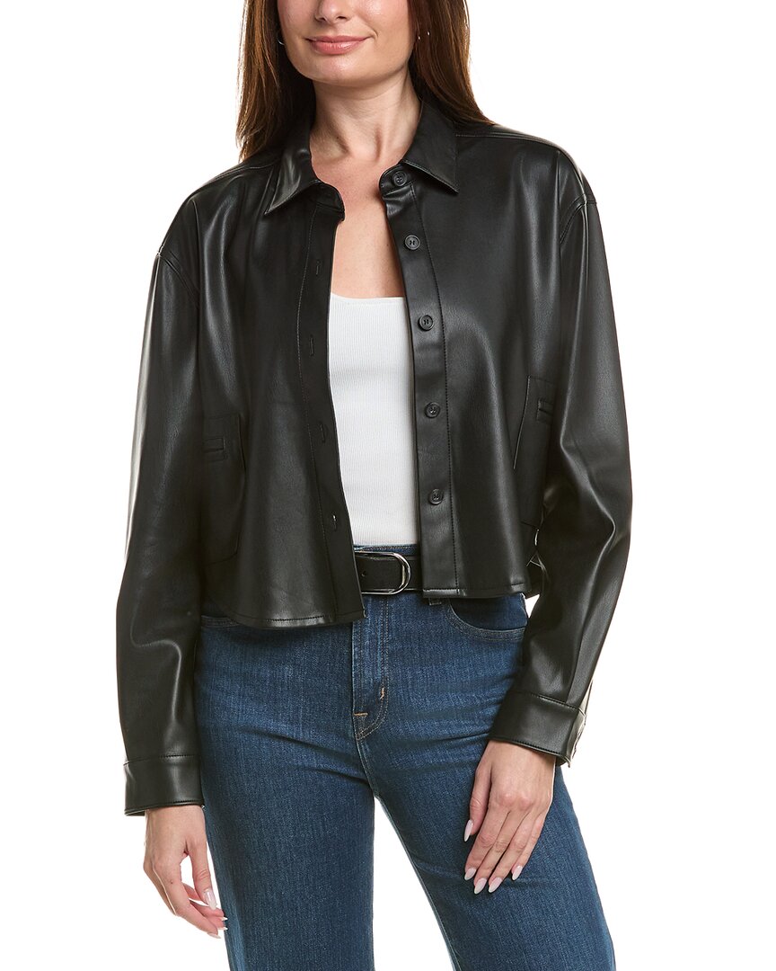 Hudson Jeans Boxy Button-down Shirt In Black