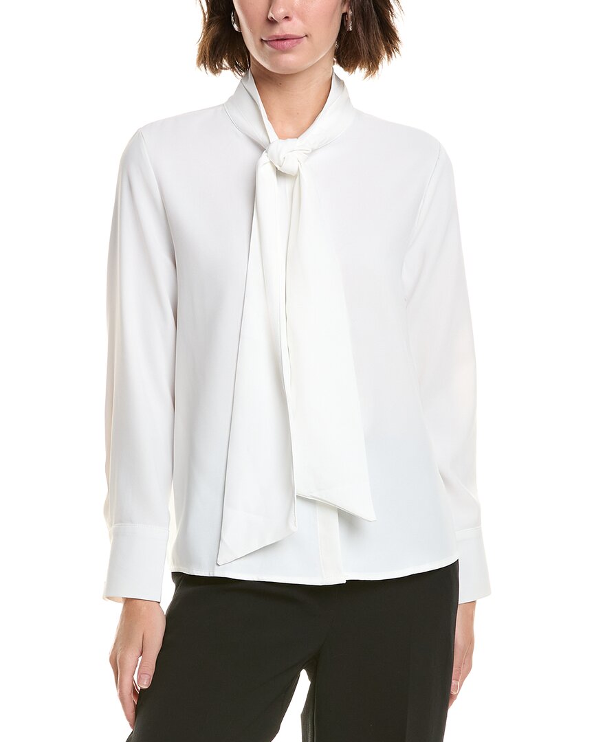 Colette Rose Solid Blouse In White
