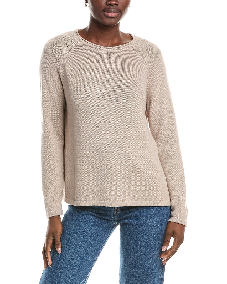 Eileen Fisher Raglan Sleeve Sweater In Neutral
