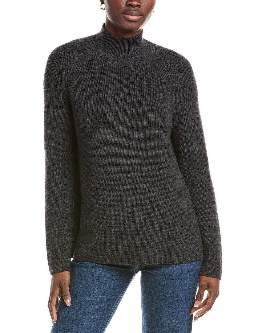 Eileen Fisher Turtleneck Wool Sweater In Gray