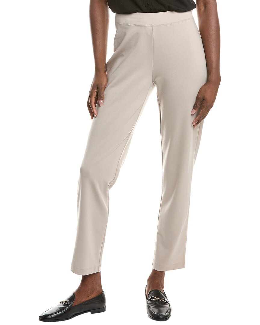 Eileen Fisher Slim Ankle Pant In White