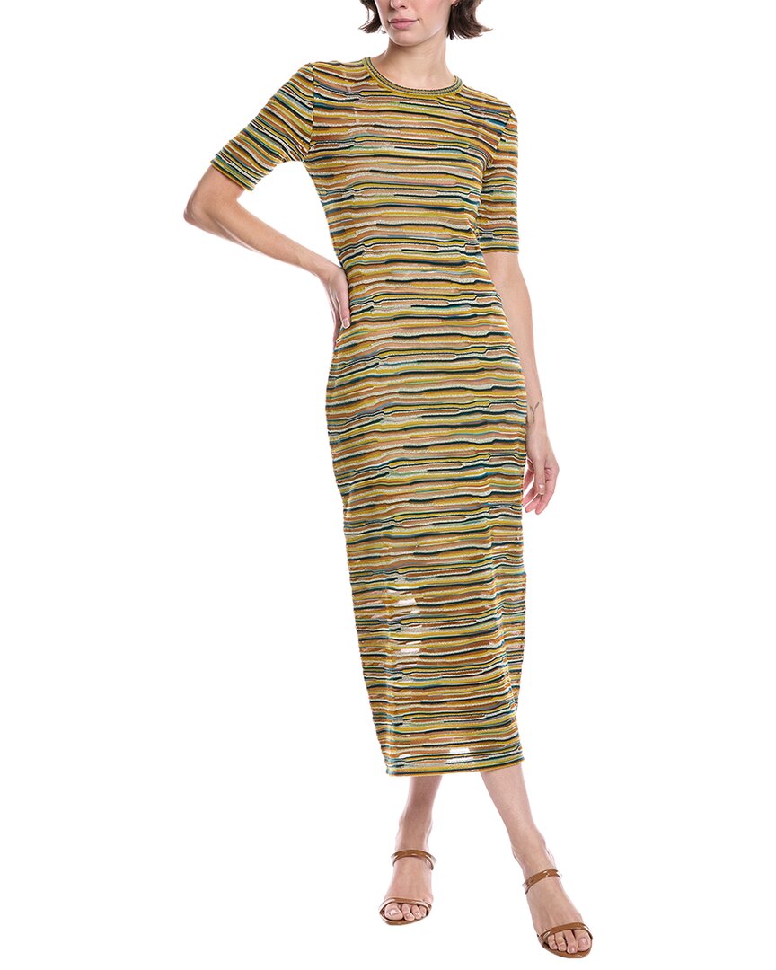 Missoni Wool-blend Maxi Dress In Green