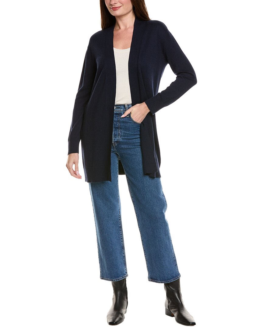 Hannah Rose Relaxed Cashmere-blend Duster In Blue