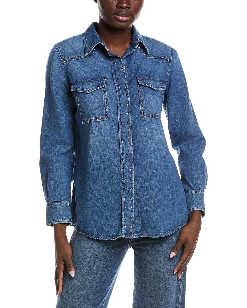 7 For All Mankind Emilia Denim Shirt In Blue
