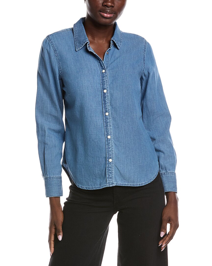 7 For All Mankind Denim Shirt In Blue