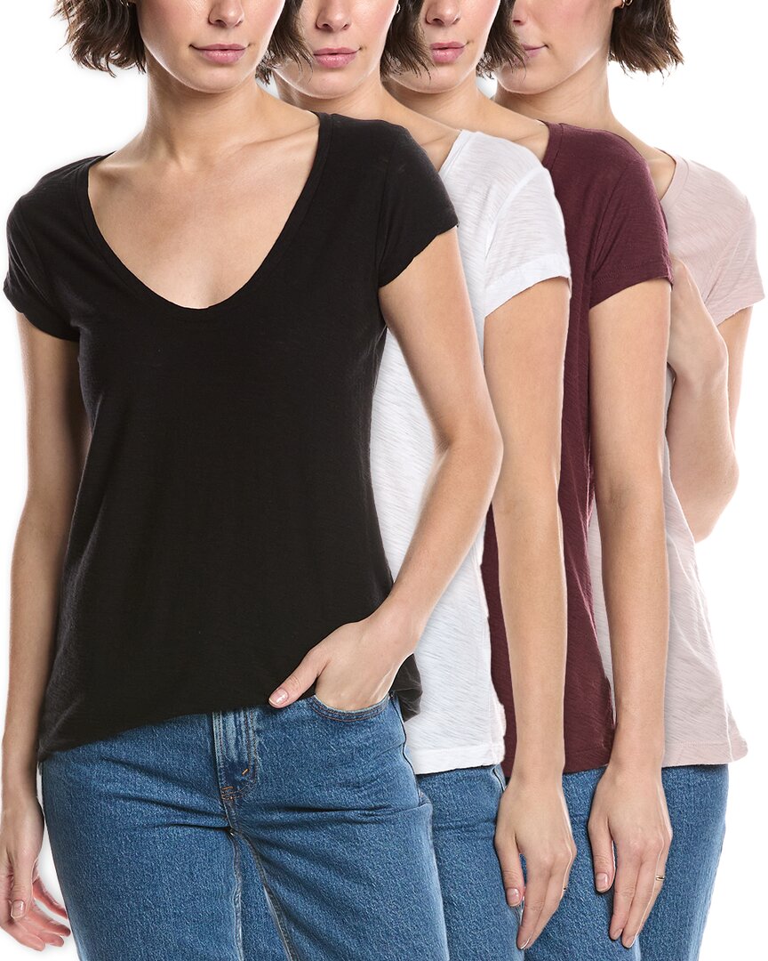 James Perse 4 Pack T-shirt In Multi