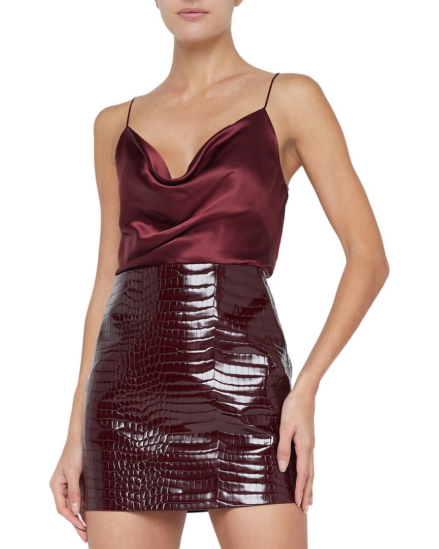 L Agence L'agence Calista Cowl Neck Silk Cami In Red