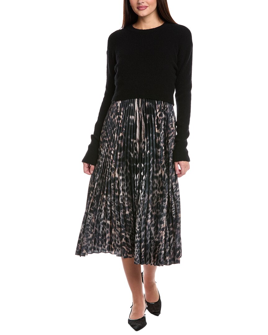 Allsaints 2pc Jinx Wool-blend Sweater & Dress Set In Black