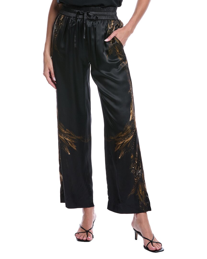 Allsaints Tyler Silk-blend Trouser In Black