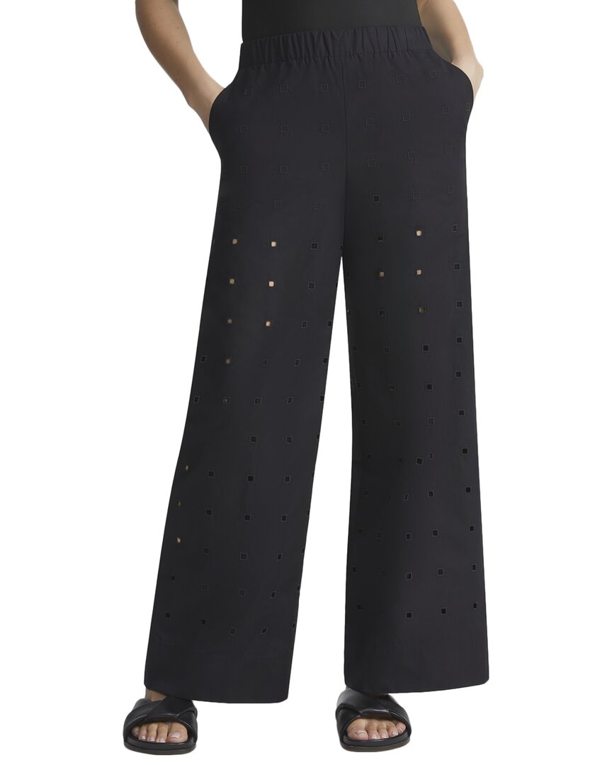 Lafayette 148 New York Eyelet Riverside Pant In Black