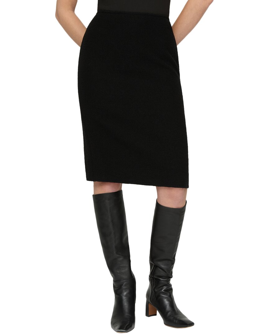 Lafayette 148 New York Casey Wool-blend Skirt In Black