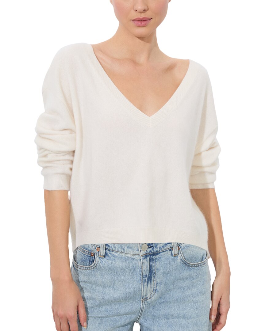 Alice And Olivia Alice + Olivia Williams Easy Cashmere-blend Pullover In White