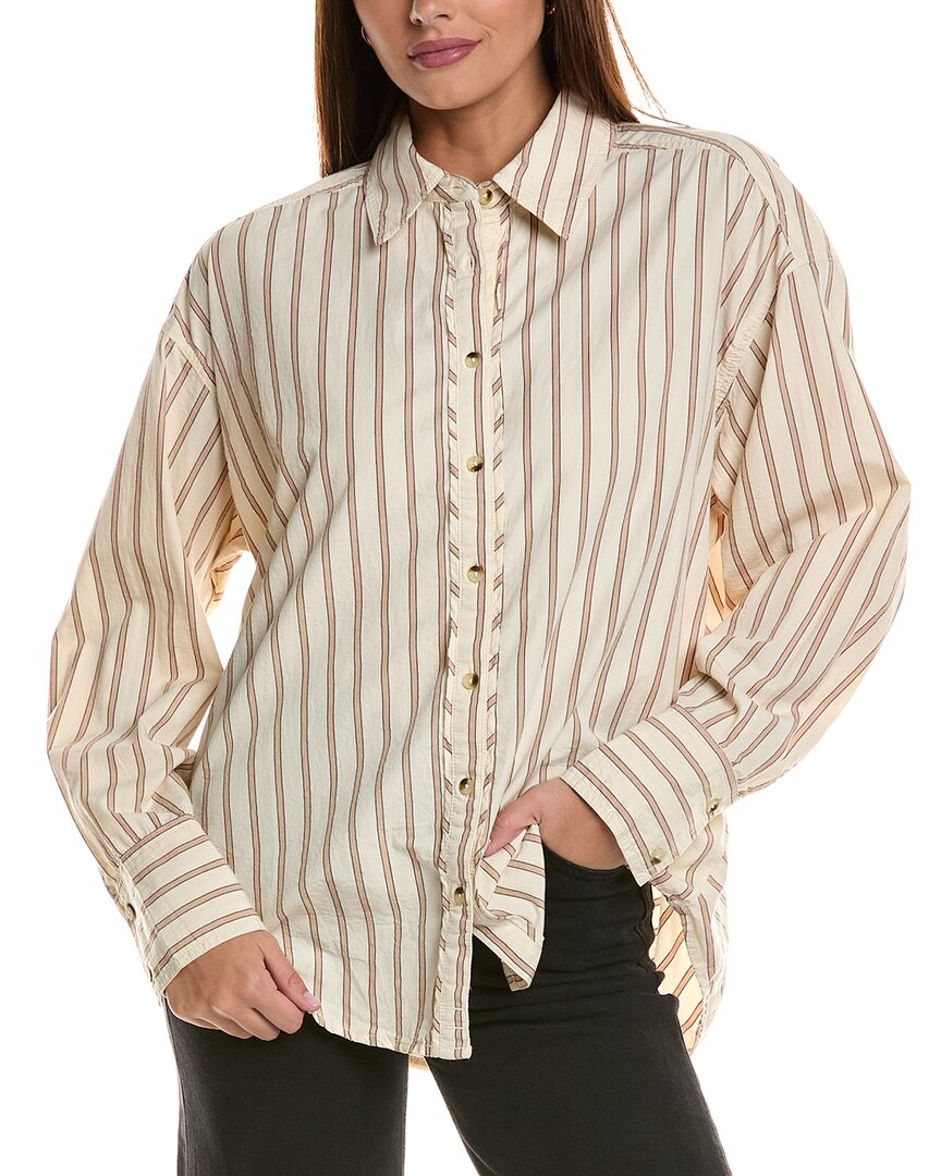 Free People Striped Varsity Vibes Shirt