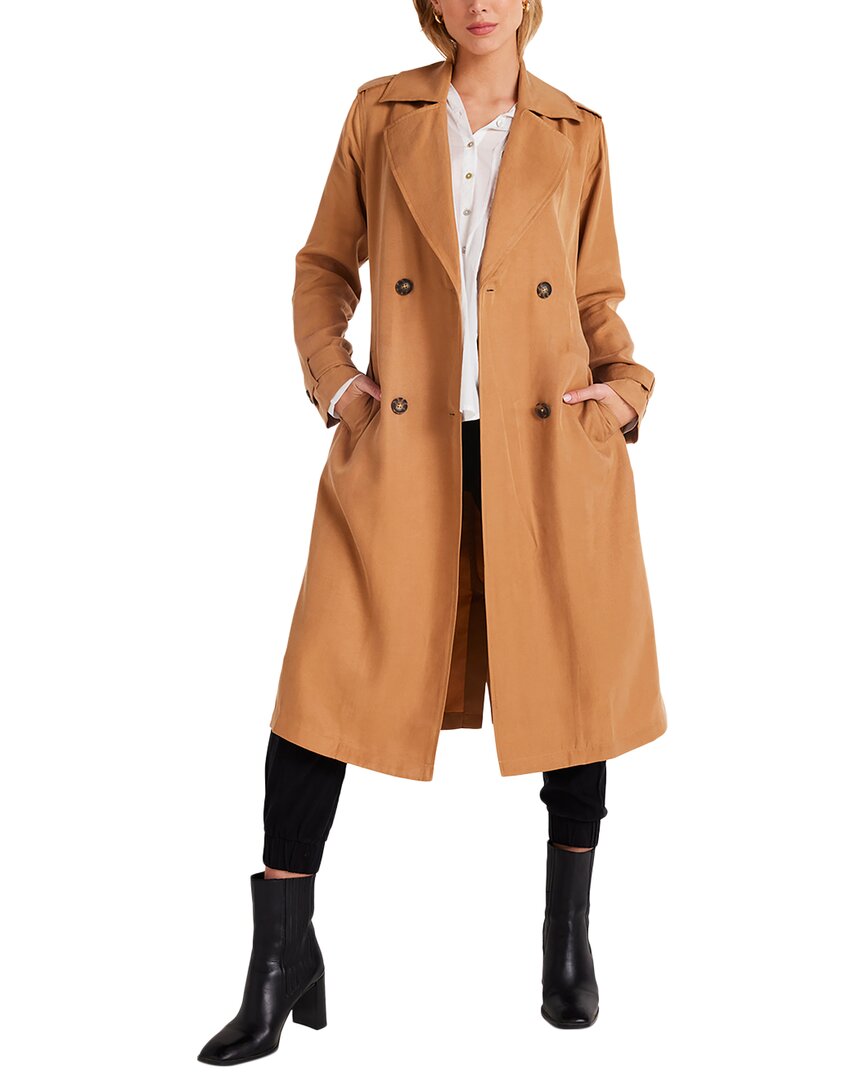 Bella Dahl Trench Coat In Golden Camel In Brown