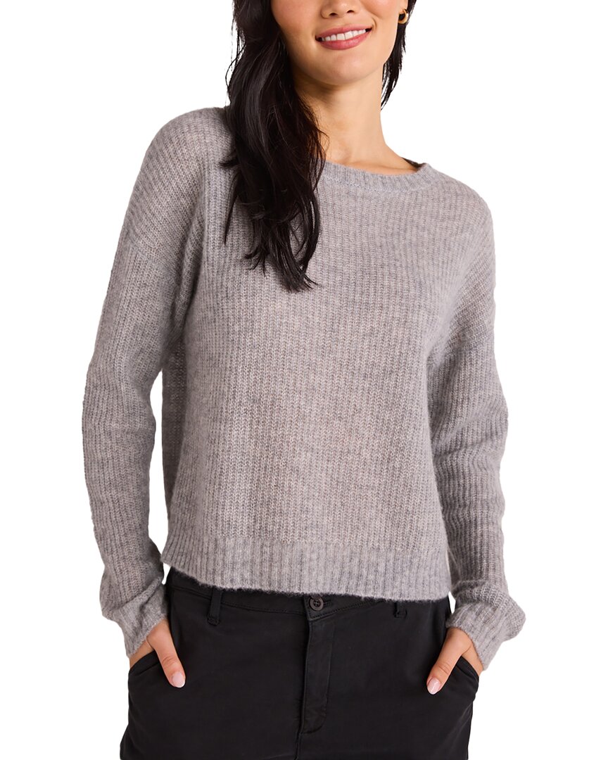 Bella Dahl Drop Shoulder Sweater In Gray
