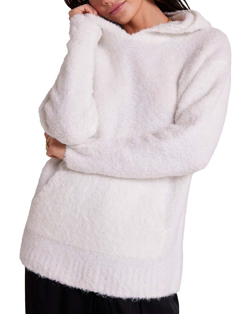 Bella Dahl Slouchy Wool-blend Hoodie Sweater In Gray