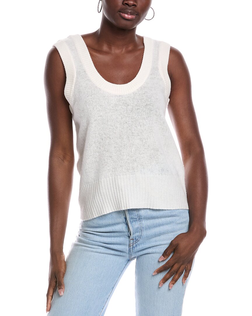 Naadam Featherweight Cashmere Tank In White