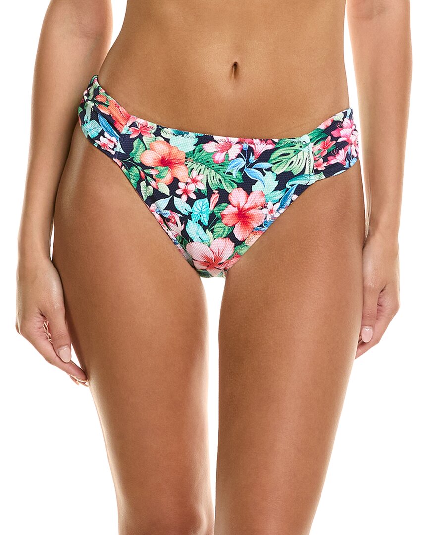 Tommy Bahama Island Cays Flora Reversible Hipster Bikini Bottom In Blue