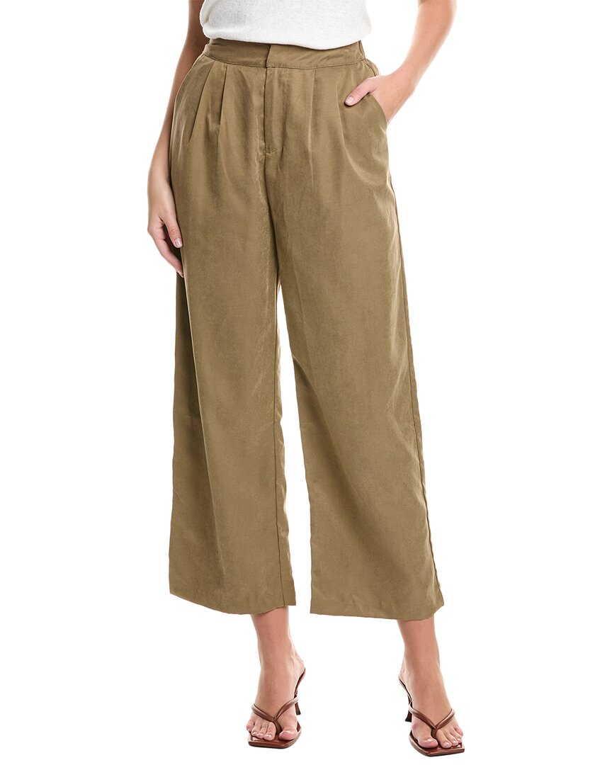Sadie & Sage Olive Groves Pleated Trouser In Green