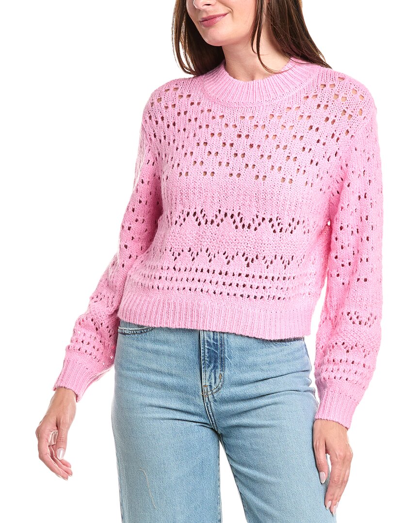 Saltwater Luxe Pointelle Sweater In Pink