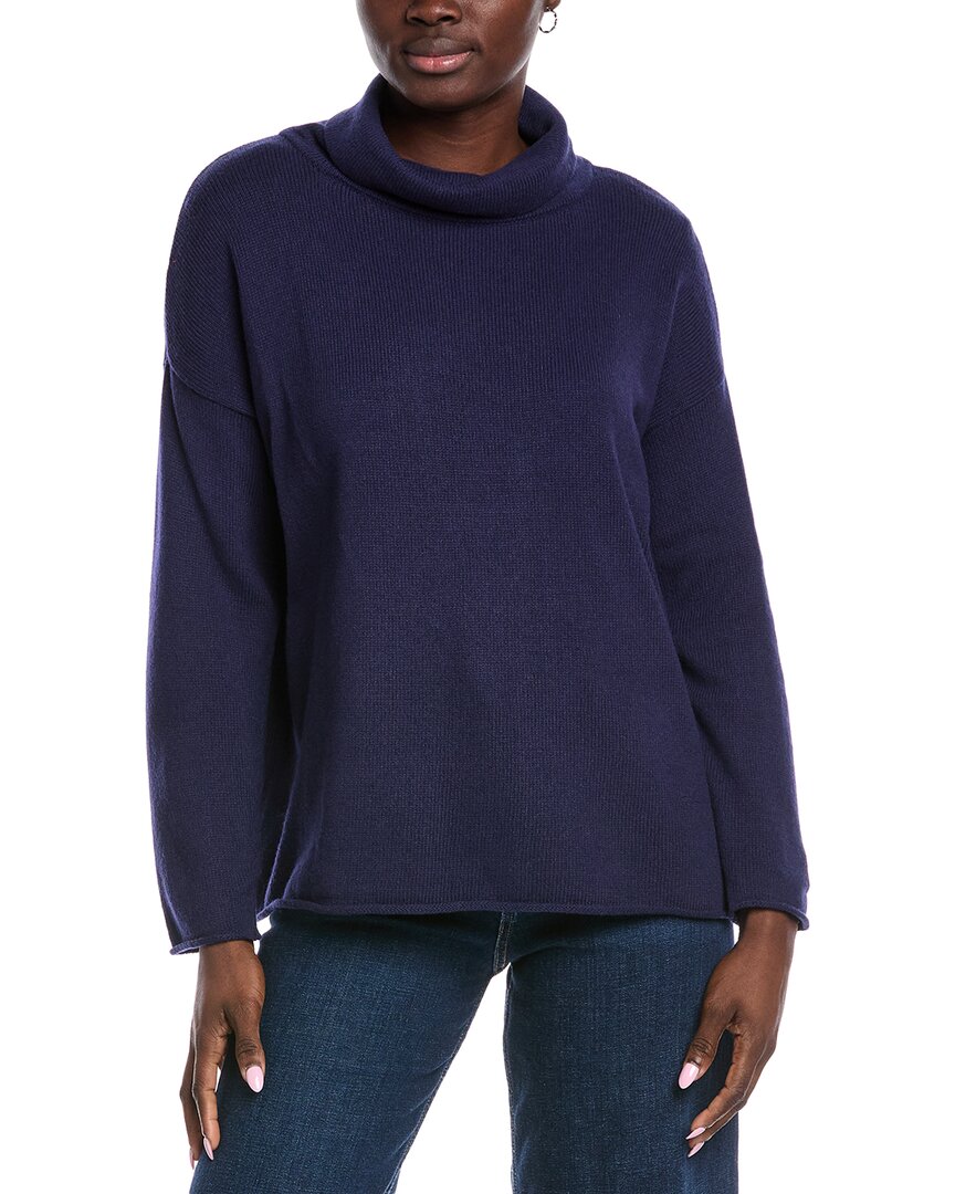 Eileen Fisher Petite Cashmere-blend Tunic In Blue