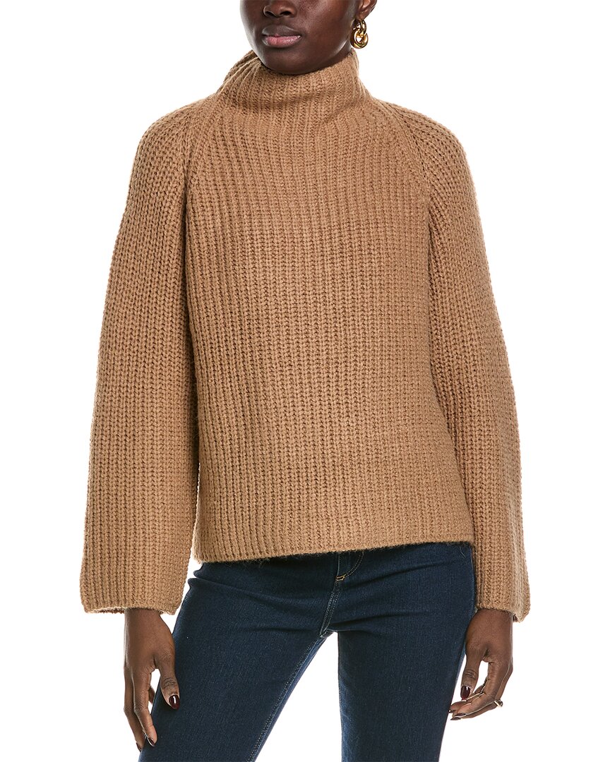 Vince Camuto Funnel Neck Sweater In Brown