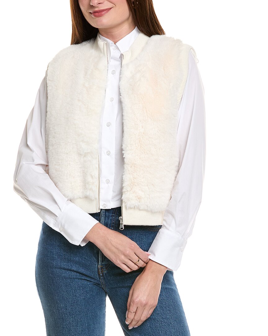 Hannah Rose Cashmere-blend Vest In Neutral