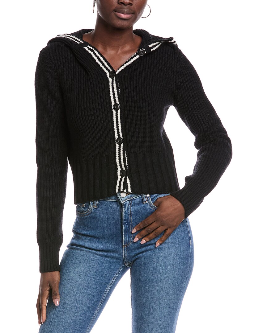 Atm Anthony Thomas Melillo Hooded Wool-blend Cardigan In Black
