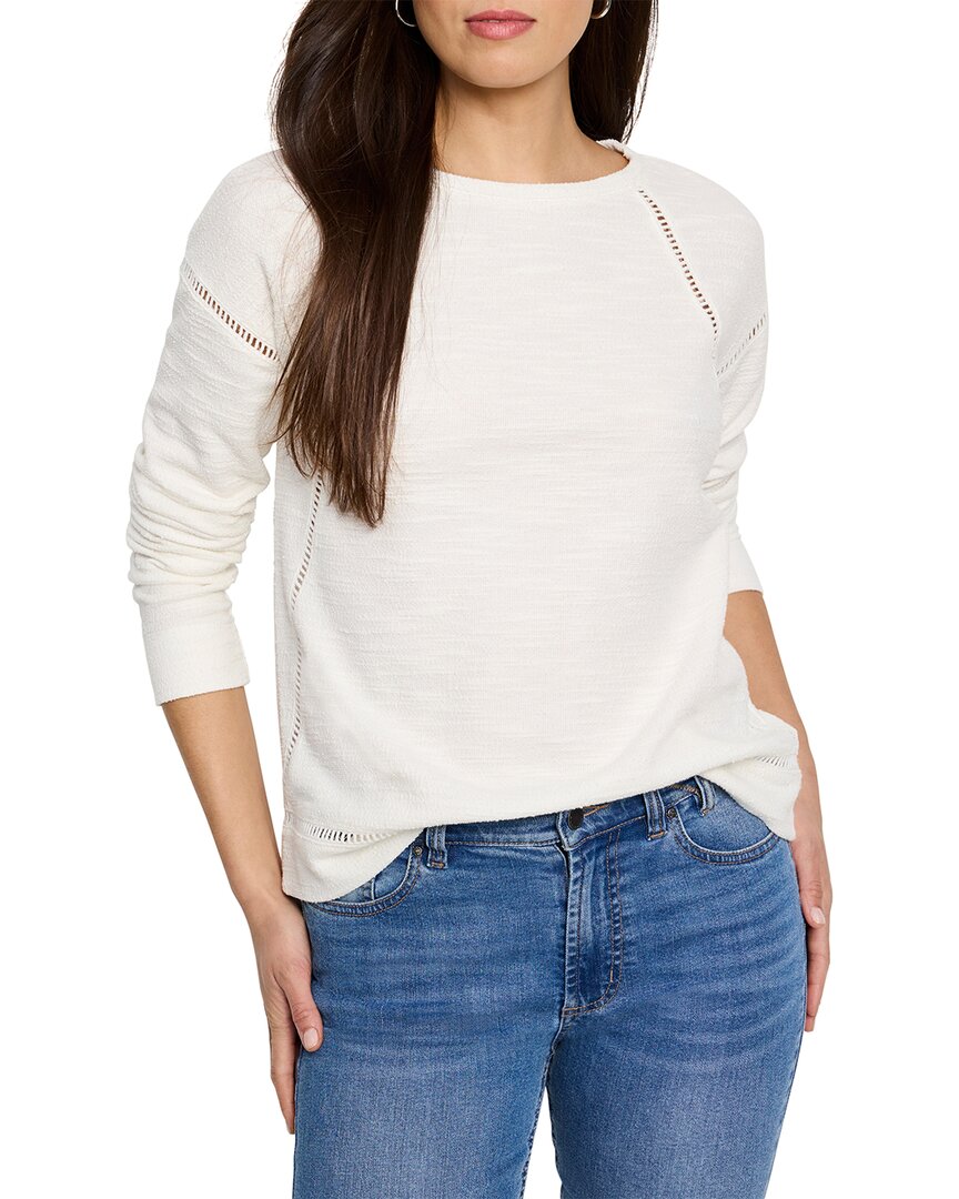 Nic + Zoe Nic+zoe Seamed Texture Top In White