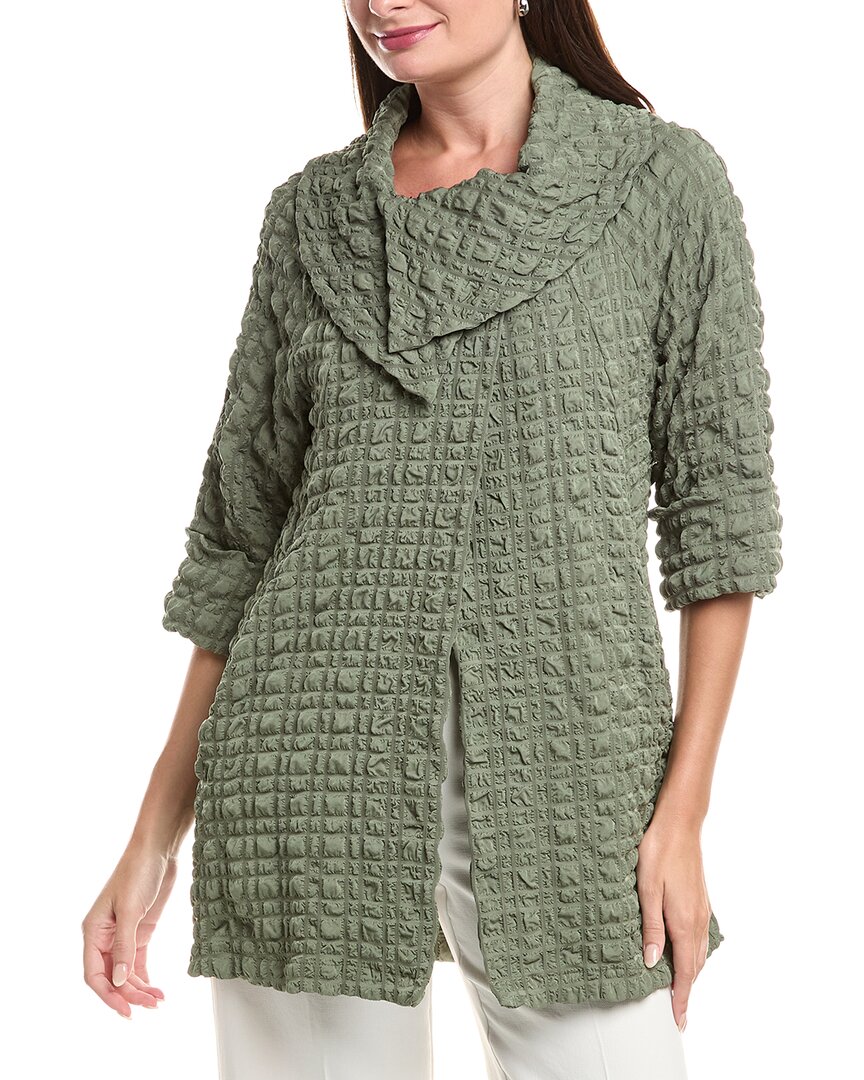 Joseph Ribkoff Puckered Jacket In Green