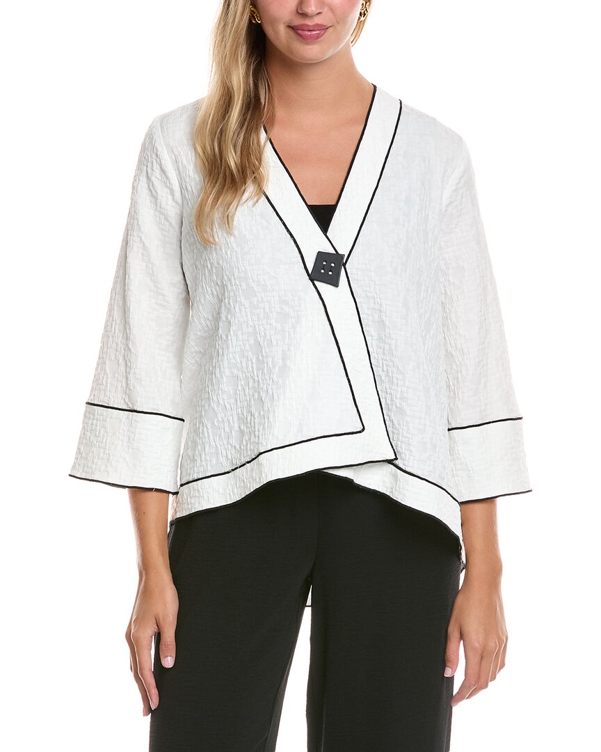 Joseph Ribkoff Textured Top In White