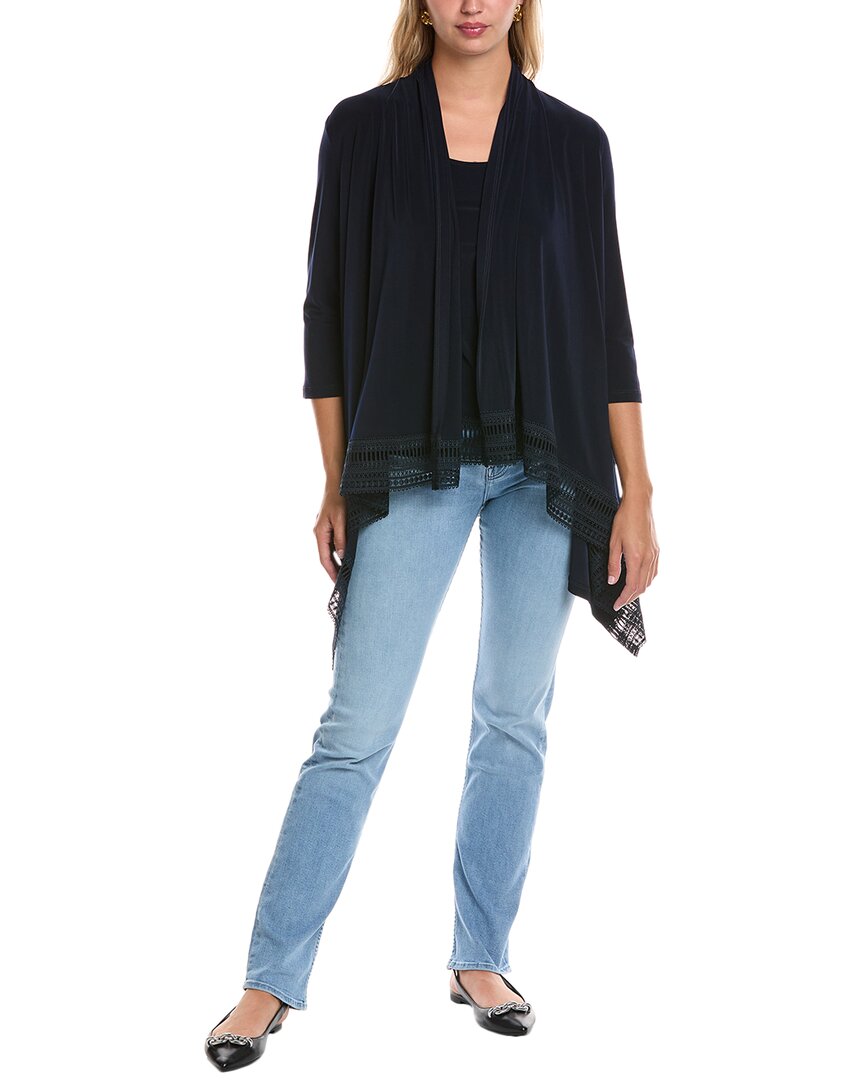 Joseph Ribkoff Lace Hem Cardigan In Black