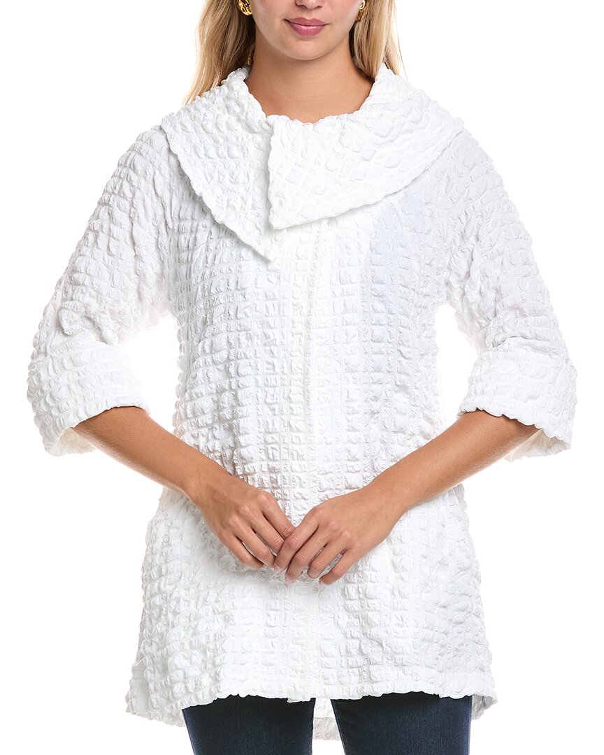 Joseph Ribkoff Puckered Jacket In White