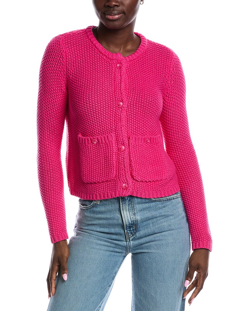 Splendid Andrea Cropped Cardigan In Pink