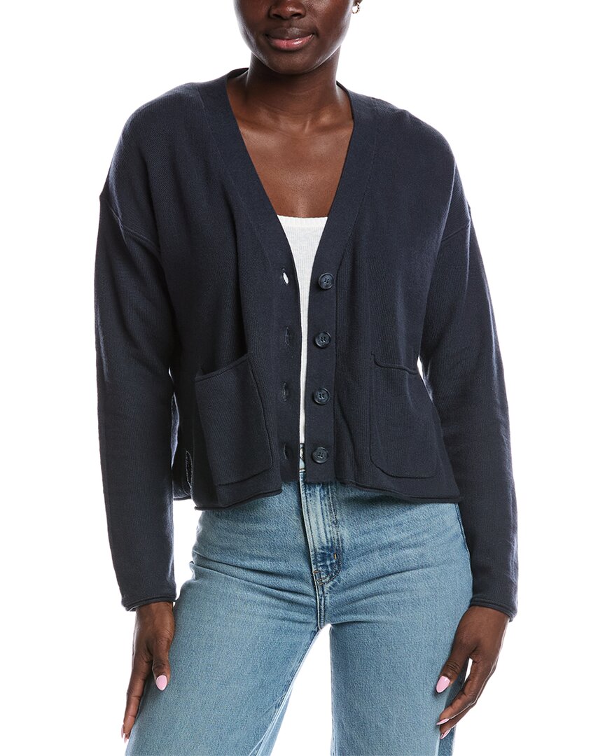 Splendid Michelle Silk-blend Cardigan In Blue