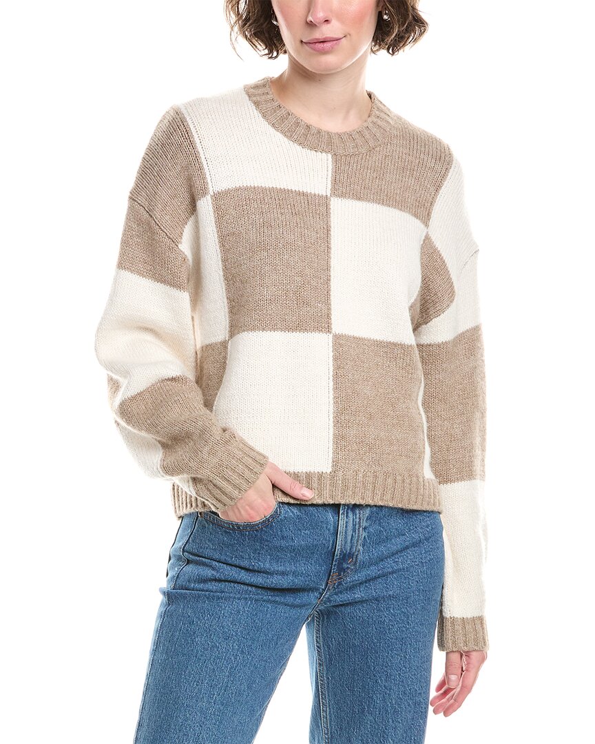 Splendid Kit Colorblock Wool-blend Sweater In Neutral