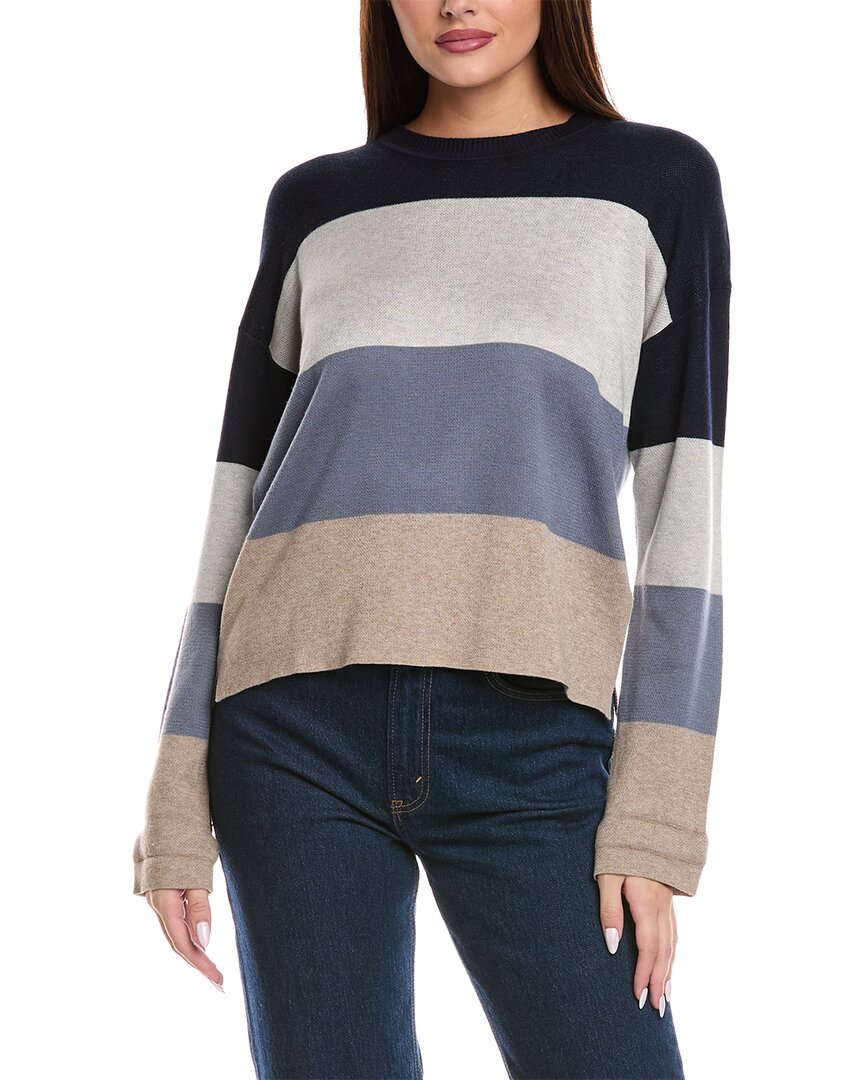 Splendid Stripe Sweater In Gray