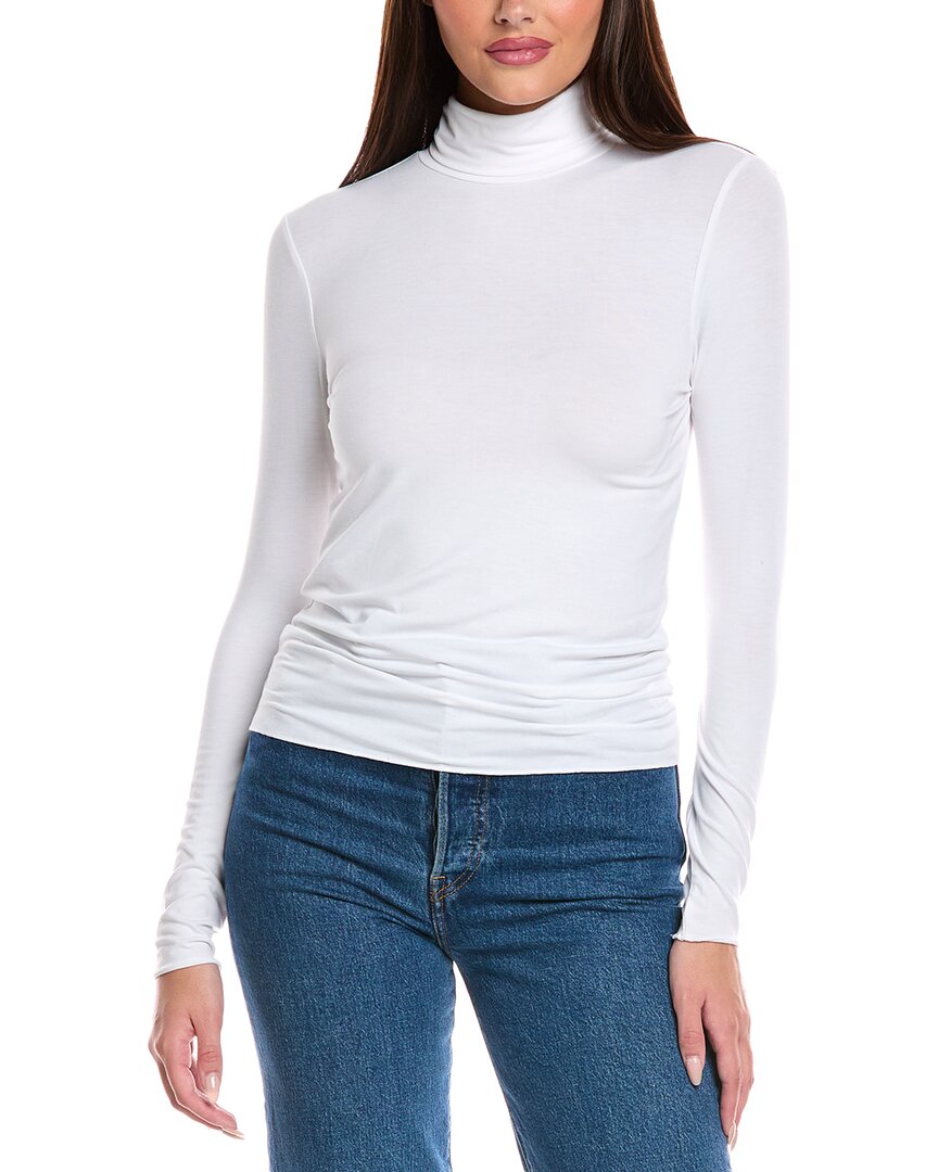 Splendid Bamboo Turtleneck Top In White