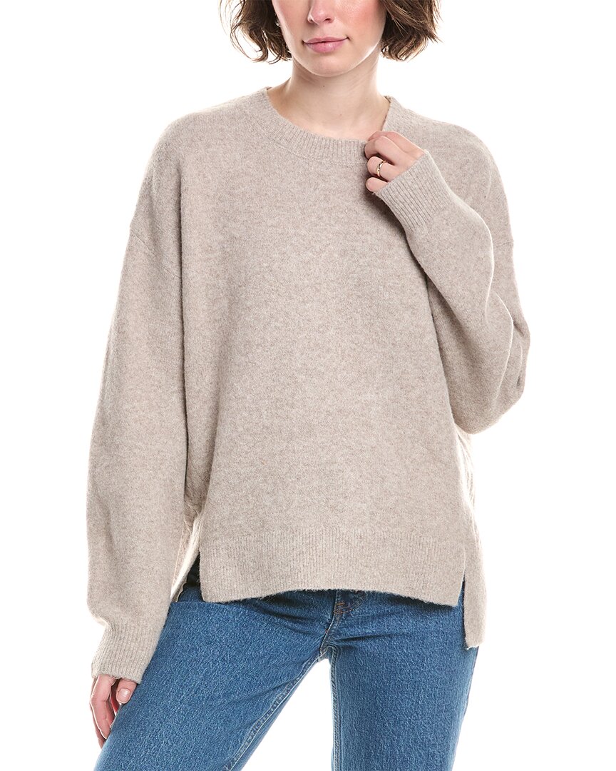 Splendid Stassi Cable Trim Sweater In Neutral