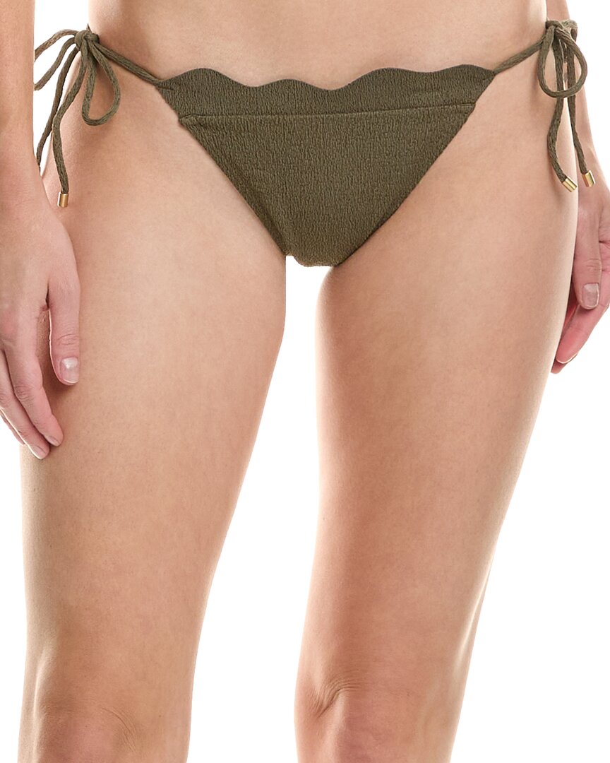 Vix Firenze Lou Tie Side Full Bikini Bottom In Green
