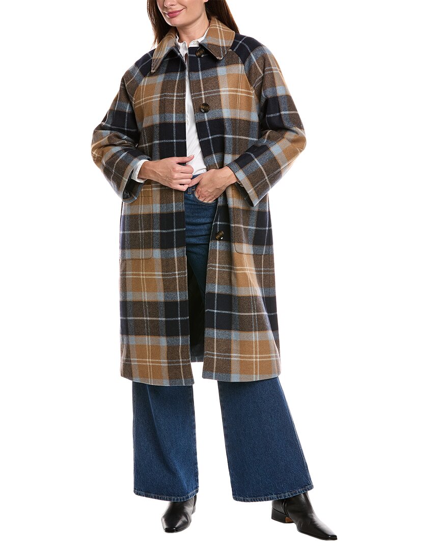 Barbour Kira Checked Single-breasted Coat In Multi