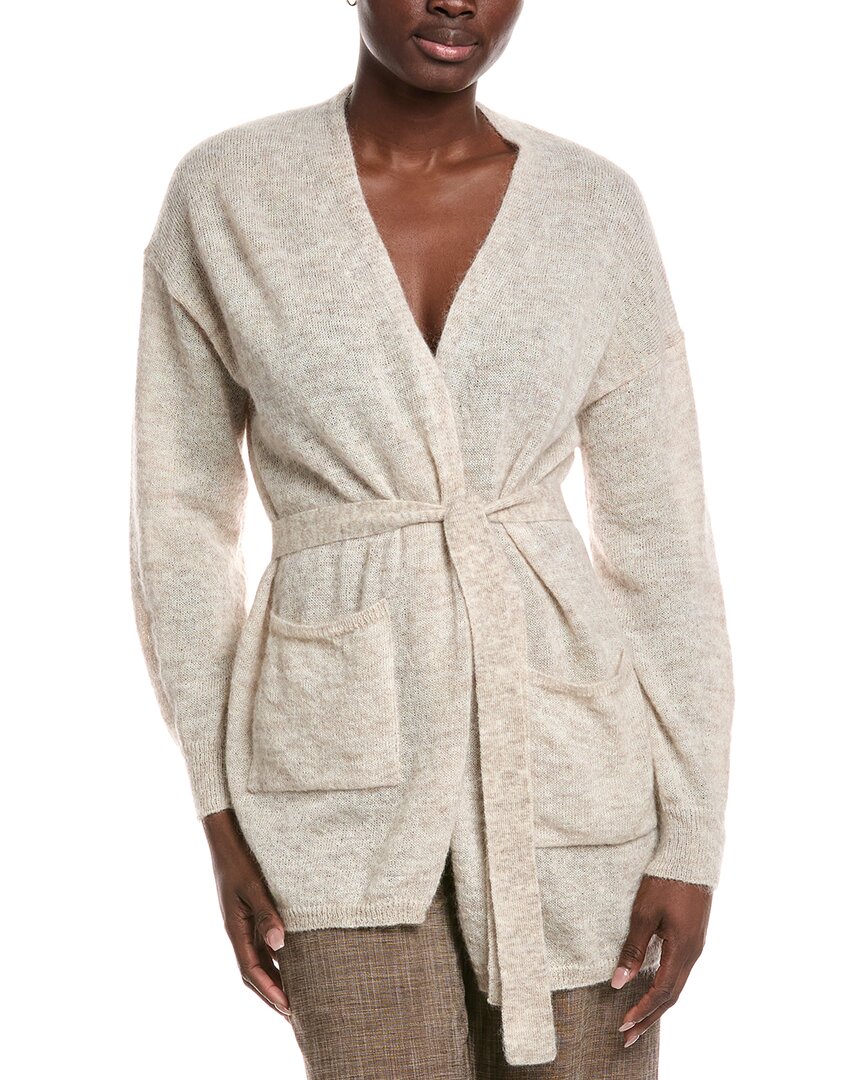 Max Mara Visino Mohair-blend Cardigan In Neutral