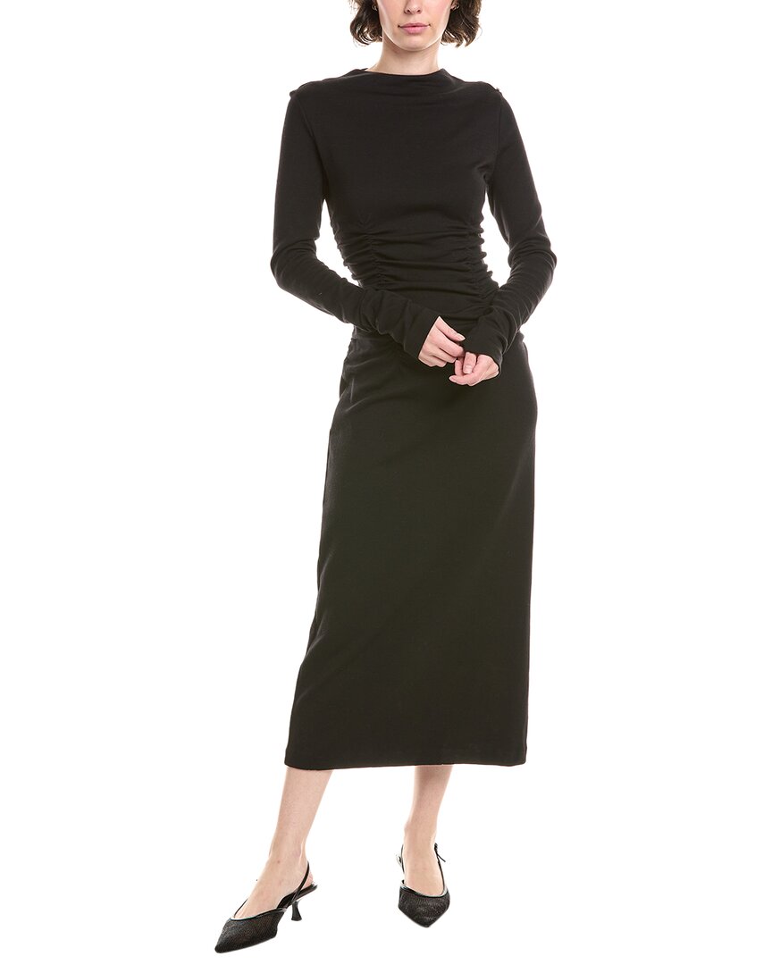 Max Mara Sportmax A-line Jersey Wool-blend Dress In Black