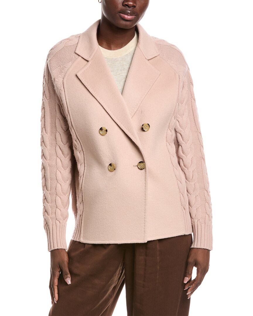 Max Mara Micio Wool & Cashmere-blend Jacket In Neutral