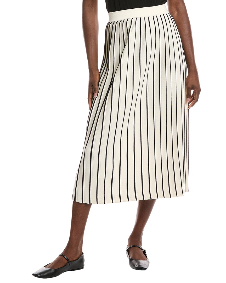 Max Mara Finanza Ecru Midi Rock In Multi