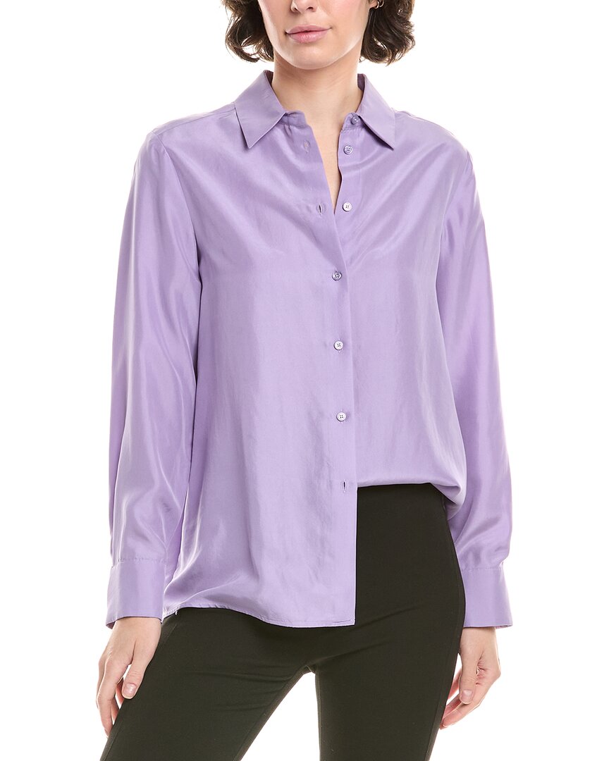 Max Mara Weekend Almina Silk Shirt In Purple